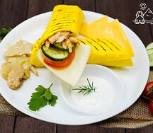 Шаверма с сыром и грибами