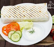 Шаверма в лаваше двойная