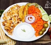 Шаверма на тарелке