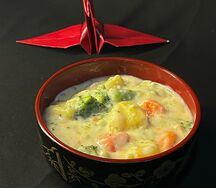 Крем-суп с курицей и брокколи