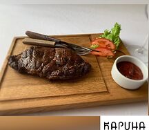 Стейк из говядины на огне