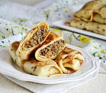Блин с мясом по-старорусски