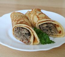 Блин с куриной печенью