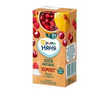 Компот Фрутоняня Вишня и малина