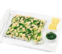 Суши-пицца с тофу и чукой