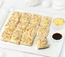 Суши-пицца с крабом