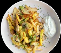Жареный картофель с грибами