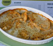 Запеченные пельмени Сибирские в грибном соусе