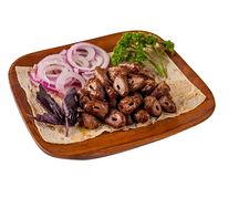 Куриные сердечки с мангала