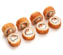 Жареный с лососем