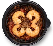 Лапша рисовая с креветками