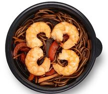 Лапша соба с креветками