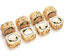 Ролл с курицей в кунжуте