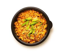 Чесночный рис с курицей