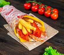 Сырный гирос с курицей