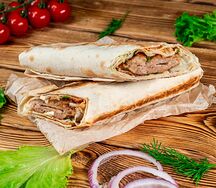 Шашлык из свинины в лаваше