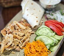 Шаурма открытая с курицей