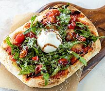 Римская пицца с бурратой