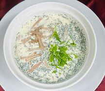 Окрошка с говяжьим языком