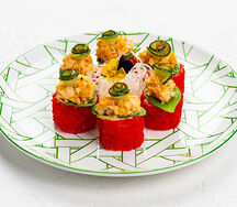 Спайси ролл с крабом и креветкой