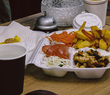 Шаверма на тарелке XXL