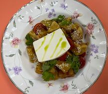 Салат с хрустящими баклажанами