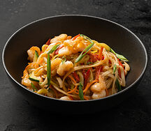 Удон с креветками