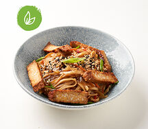 Удон с тофу и соусом терияки