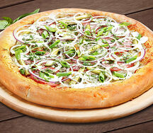 Пицца Деревенская 30 см на тонком тесте