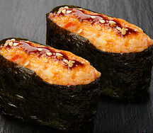 Суши запеченные с крабом и креветкой, 2 шт