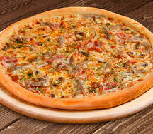 Пицца Мясная 30 см на тонком тесте