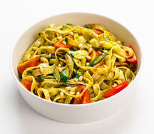 Паста с соусом песто и томатами