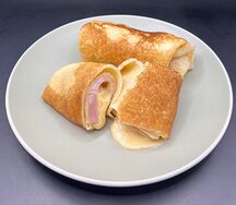Блины с ветчиной и сыром