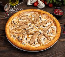 Пицца с курицей и грибами