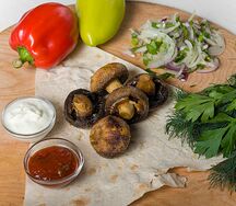 Грибы на мангале