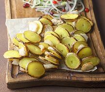 Шашлык из молодого картофеля с курдюком