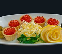 Икра красная в тарталетках