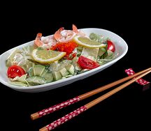 Тартар из авокадо с креветками