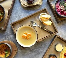 Кукурузный суп с креветками