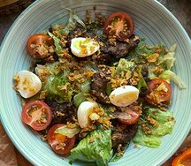 Салат с говядиной и точка