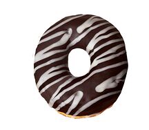 Донат со сливочно-шоколадной начинкой