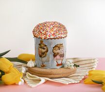 Кулич творожный с изюмом