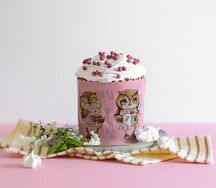 Кулич творожный с вяленой клюквой