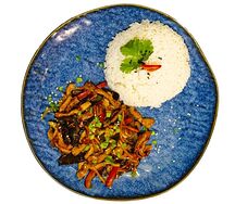 Свинина с овощами по-сычуаньски