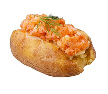 Картошка с маслом сливочным и сыром