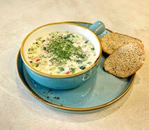 Окрошка с куриным филе