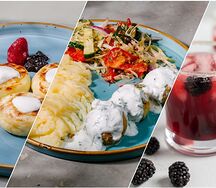 №1 Куриные котлетки, пюре, салатик, сырники и морс