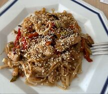 Лапша удон с овощами