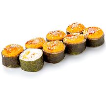 Запечённый ролл с курицей