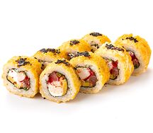 Жареный ролл с креветкой
